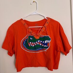 Florida Gators Lace Up Crop Top